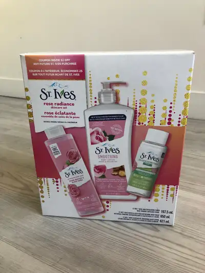 I'm offering a brand new St. Ives Rose Radiance Skincare Set, perfect for rejuvenating your skin wit...