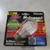 NEW Philips  60 Watt Halogena Brilliant Crystal Light Bulbs