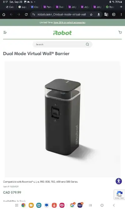 Price is $15 each, or $20 for the pair. Please read below! I have 2 pieces of the iRobot Roomba Dual...