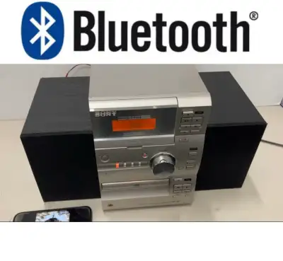 Sony stereo amplifier built-in Bluetooth CD + cassette player, View more