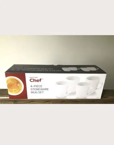 MASTER Chef White, 4 Piece Stoneware Mug Set, View more