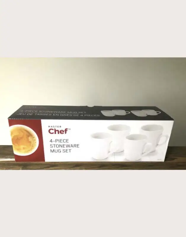 MASTER Chef White, 4 Piece Stoneware Mug Set in Other in Kingston - Image 2