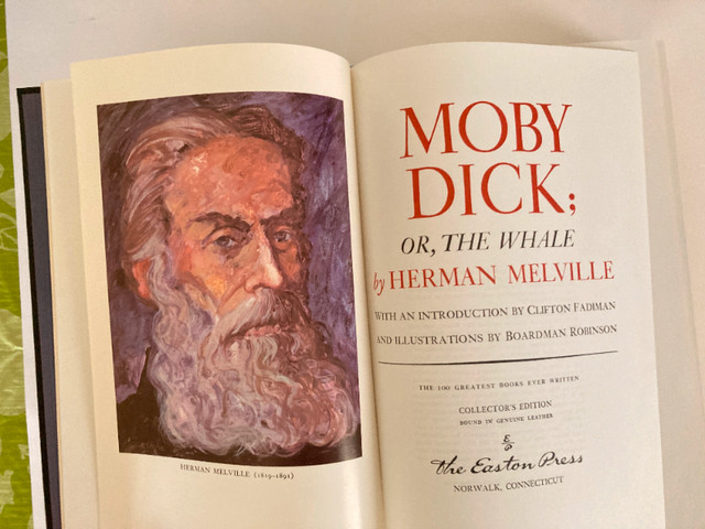 Moby Dick by Herman Melville - Easton Press 1977 FULL LEATHER ED in Fiction in Edmonton - Image 3