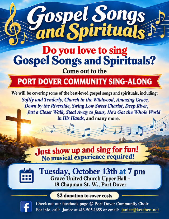 Port Dover "Gospel Songs & Spirituals" Sing-Along