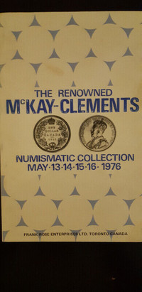 1976 McKay Clements Numismatic Collection Catalogue