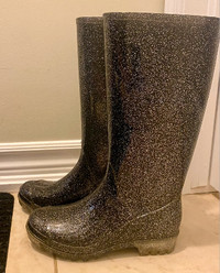 Kids / Girls Sparkle Tall Rain Boots Size 3