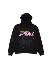 Sp5der pink hoodie “black”