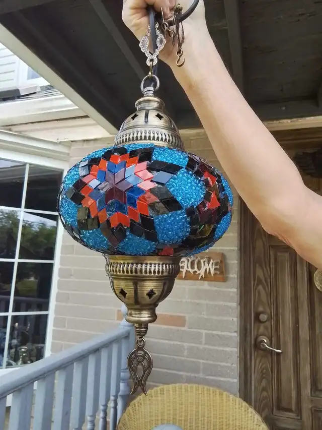 Mosaic Turkish Hanging Lamp in Indoor Lighting & Fans in City of Toronto - Image 2