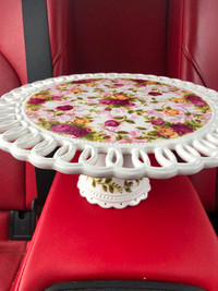 Royal Albert country roses elevated cake platter