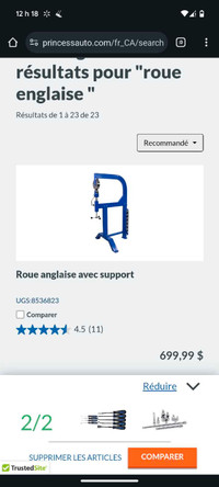 Roue englaise avec support 