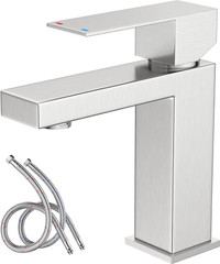Bathroom Faucet - Stainless Steel Fashion Square Faucet