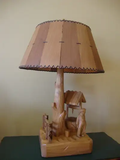 Lampe sculptée vintage - Vintage sculpted lamp, View more