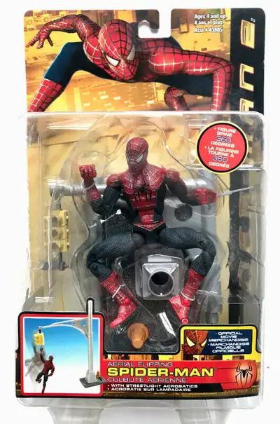 NEW SPIDER-MAN 2 AERIAL FLIPPING ACTION FIGURE STREETLIGHT, View more