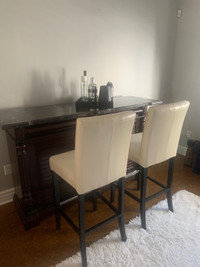 Bar and bar stools 