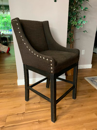 Bar/countertop height chairs, chocolate brown $99 obo
