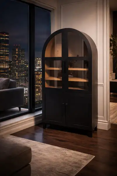 Scandanavian/Japandi Arch Display Cabinet, View more