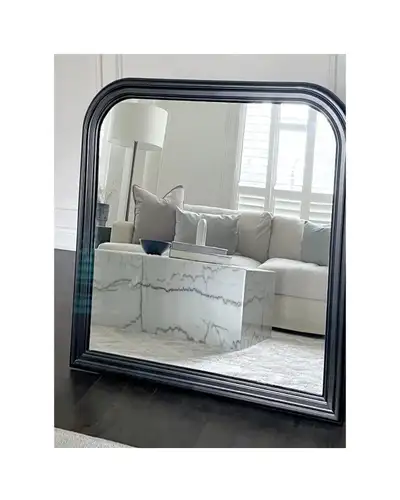 Solid mahogany decorative arched mirror Jenn Cann Designs custom furniture Brand new, received as a...