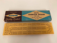 Vintage Acme Wood Cribbage Board with Original Box $20