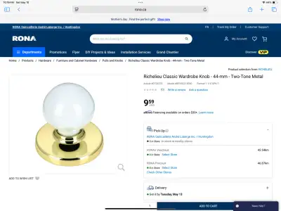 wardrobe or a bathroom knob., View more