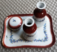 Antique German 4 Piece Porcelain Vanity  Set