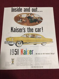 1951 Kaiser De Luxe 2-Door Original Ad