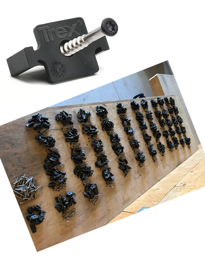LARGE Bucket of 560+TREX Hidden Fasteners for Grooved Decking!!!, View more