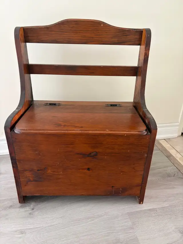Rustic Solid Wood Storage Bench