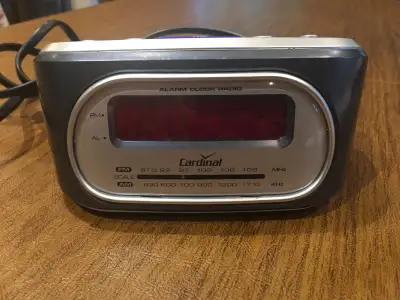 Cardinal alarm clock radio, View more