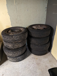 Tires summer on rims 215/60/ R16winter tires studded 215/65R16