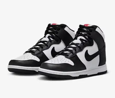 W Nike Dunk High White/ Black University Red, View more