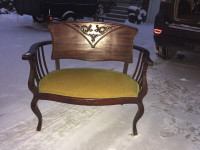 Vintage Bench Chair ( Ornate back )