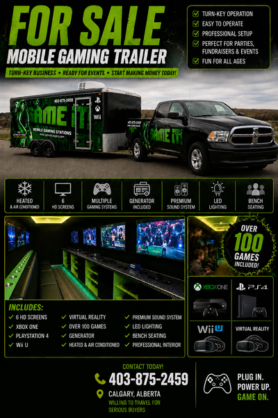 FOR SALE OR TRADE – Gaming Trailer Mobile gaming trailer ready for its next owner! Great for parties...