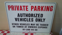Rectangular Metal Private Parking Sign, 18" x 24"