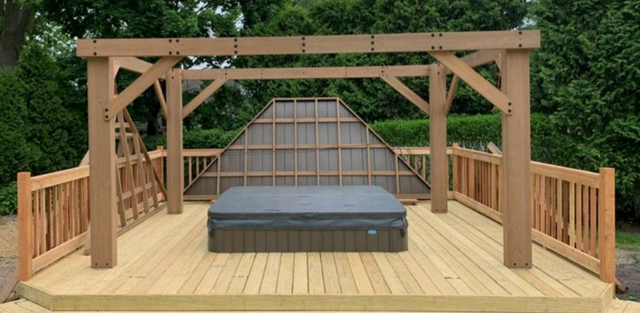 12x16 YARDISTRY CEDAR Wood Gazebo -  WITH DELIVERY & INSTALL! in Patio & Garden Furniture in Mississauga / Peel Region - Image 3