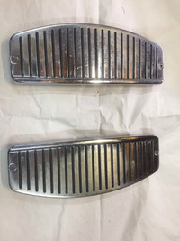 Harley Davidson Chrome and Rubber  Driver Floorboard inserts