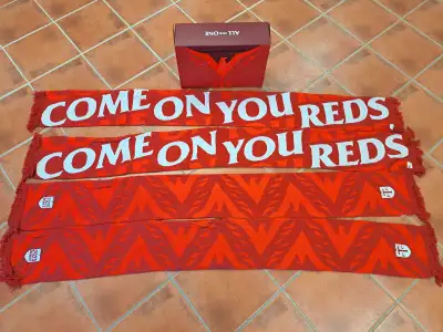 Lot of 4 NEW TFC scarfs with box. Pickup near Junction.