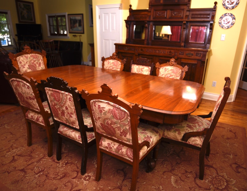 Dining Room Suite Rare 19th century Jacques & Hay Dining Tables