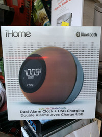 IHome colour changing Doula alarm Bluetooth clock radio
