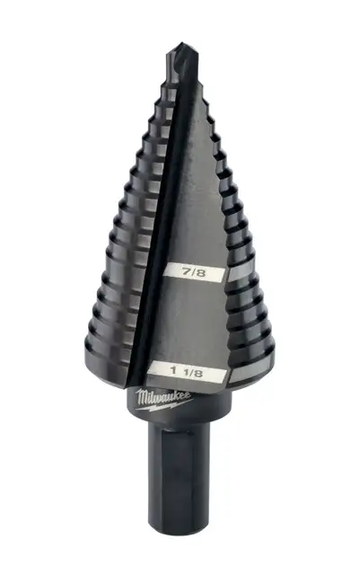 MILWAUKEE STEP-DRILL BIT / #9 - MODEL 408192 - MADE IN U.S.A. OF HARDENED CARBIDE STEEL - CONDITION...