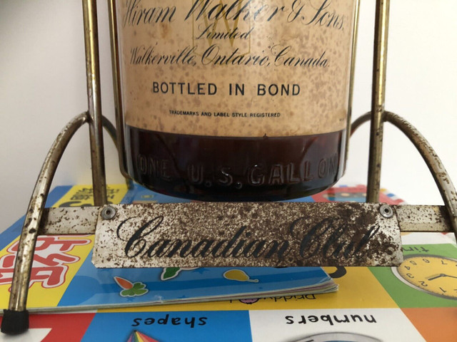 Vintage Canadian Club Hiram Walk Bottle on Metal Swing in Arts & Collectibles in Cambridge - Image 2