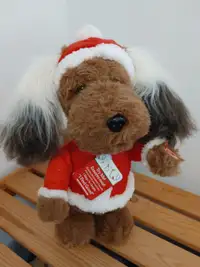 Cute singing and dancing musical Santa dog toy
