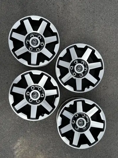 **BRAND NEW** / Never Used 17-inch x 7.5-inch 7-spoke TRD alloy wheels - Finished in metallic silver...