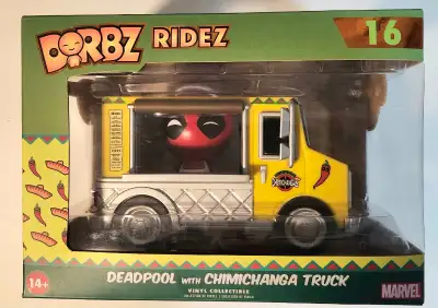 Funko Dorbz Ridez Marvel Deadpool with Chimichanga Truck #16 Vinyl Collectible Can mail via Canada p...