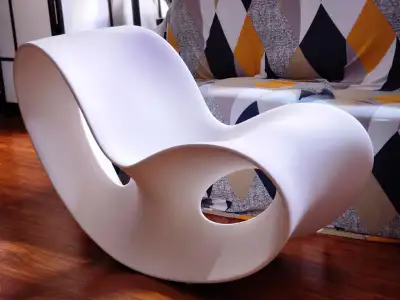 Voido White Rocking Chair, View more