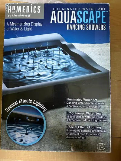 Homedics Aquascape dancing showers illuminated water art $75 new, View more