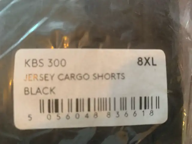 NEW KAM Men’s  Jersey Cargo shorts black Size 8XL in Men's in Oshawa / Durham Region - Image 2