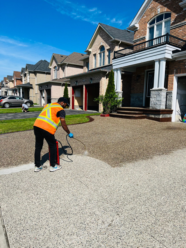 Concrete and interlock sealing in Garage Sales in Cambridge