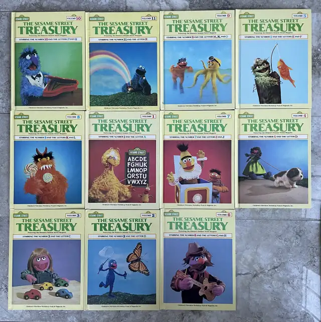 Vintage Sesame Street The Sesame Treasury Book Set 1983 
