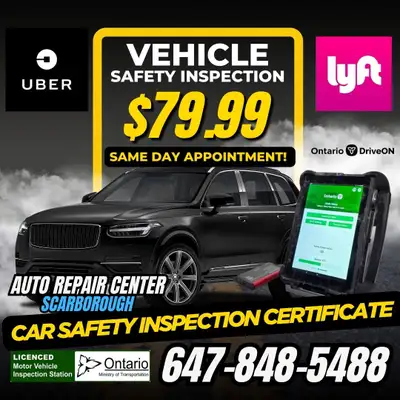 Uber Vehicle Safety Inspection $79 Safety Certificate Lyft $79, View more