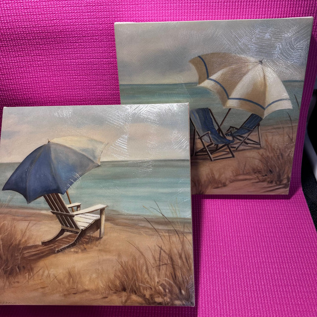 Set of 2 beach pictures Carol Robinson artist in Home Décor & Accents in Oshawa / Durham Region